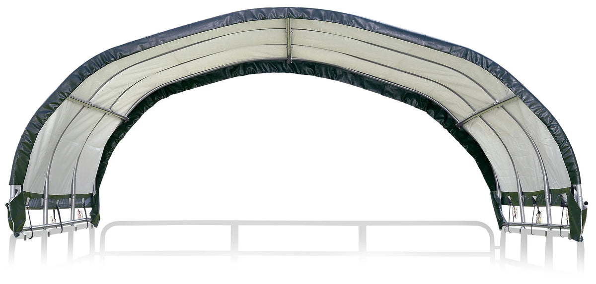 ShelterLogic 12' x 12' Corral Shelter and Livestock Shade Waterproof and UV Treated Universal Cover for Horses, Goats, and Other Livestock (Corral Panels Not Included)
