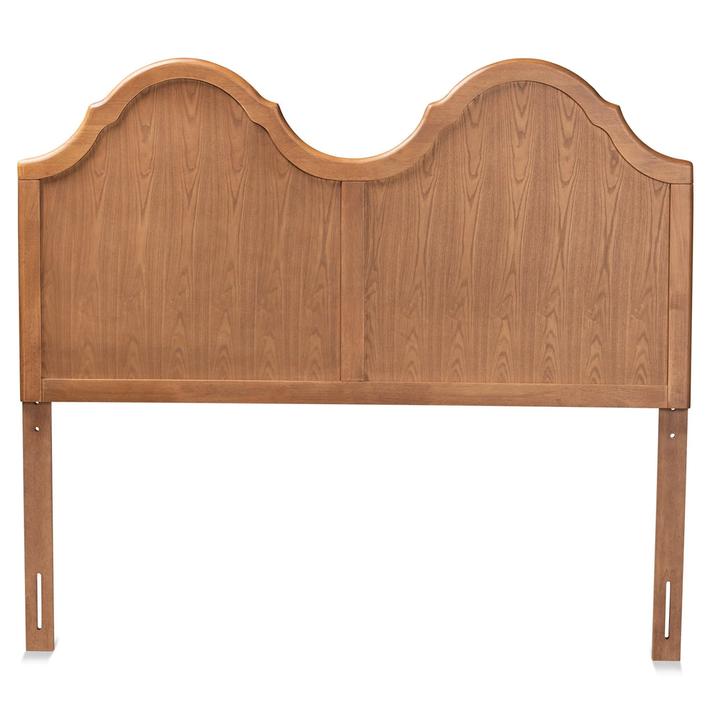 Baxton Studio Tobin Classic Panel Back Support Engineered Wood Headboard, King, Ash Walnut