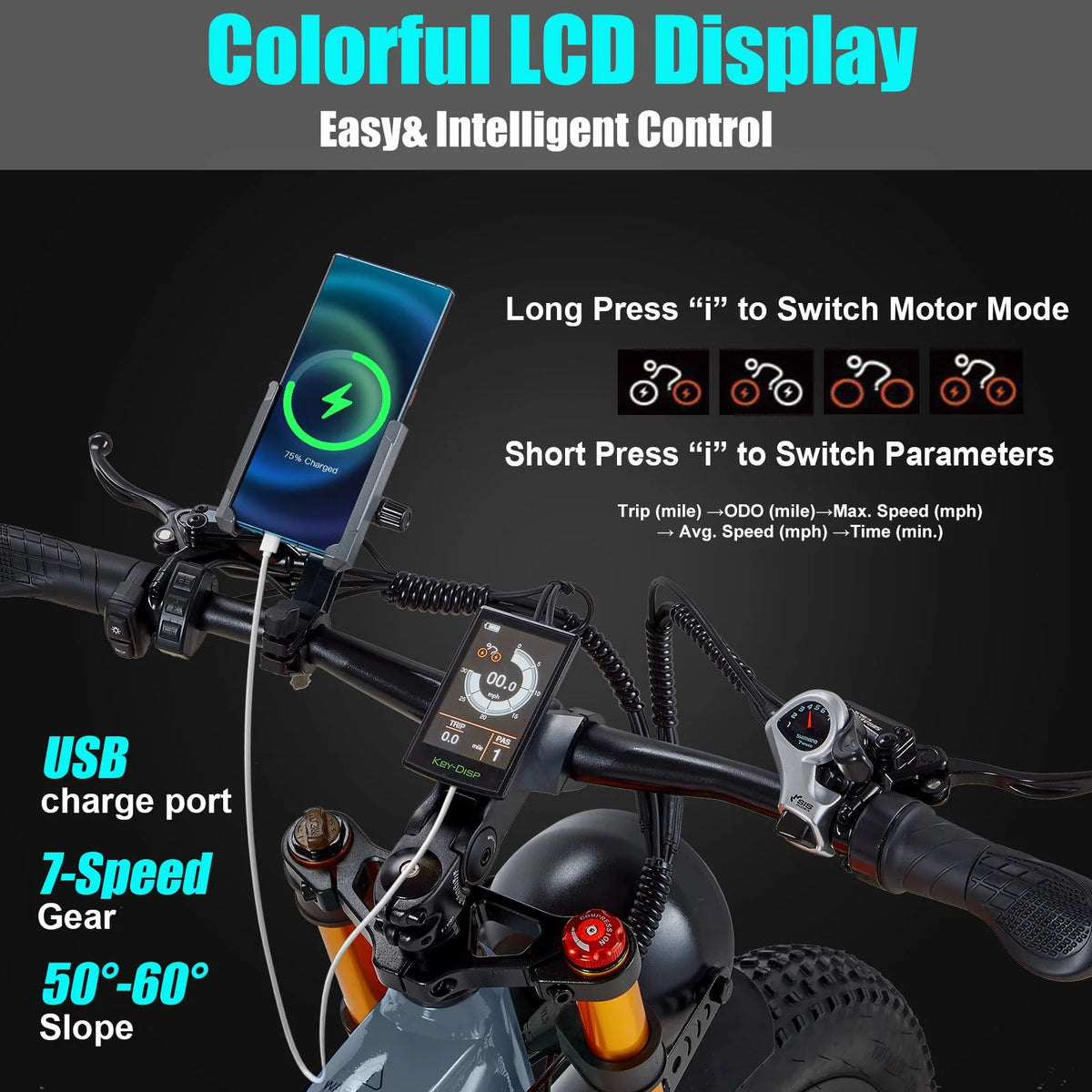 Electric Bike for Adults 26'', 1000W E-Mountain Bike 48V 30/20Ah UL2849 Removable Battery,Fat Tire Ebike up to 30MPH Off Road Beach Snow Electric Bicycles Full Suspension & Dual Hydraulic Disc Brakes