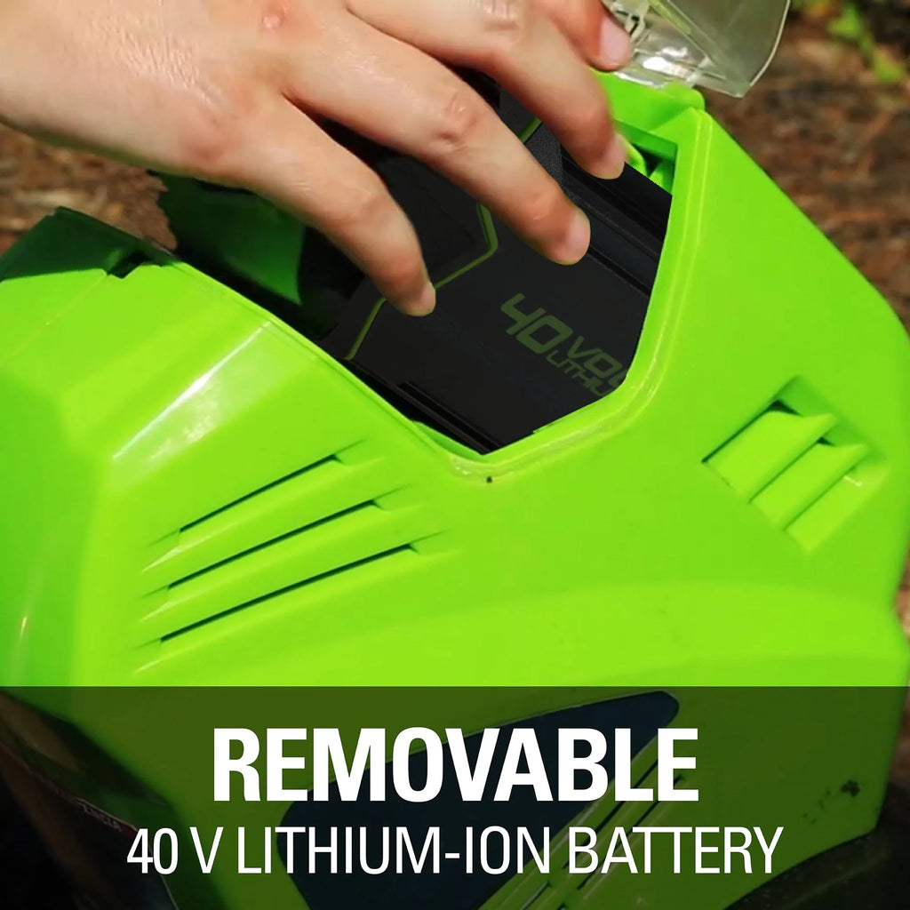 Greenworks 40V 10-inch Cordless Cultivator/Tiller with 40 Ah Battery and Charger, 27062