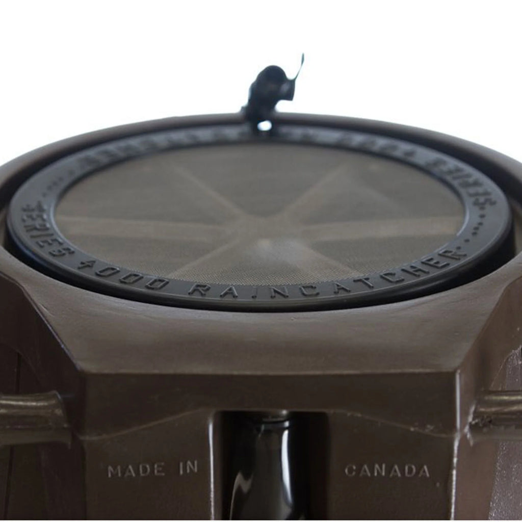 FCMP Outdoor RC4000 Raincatcher 50 Gallon Rain Catcher Barrel, Brown