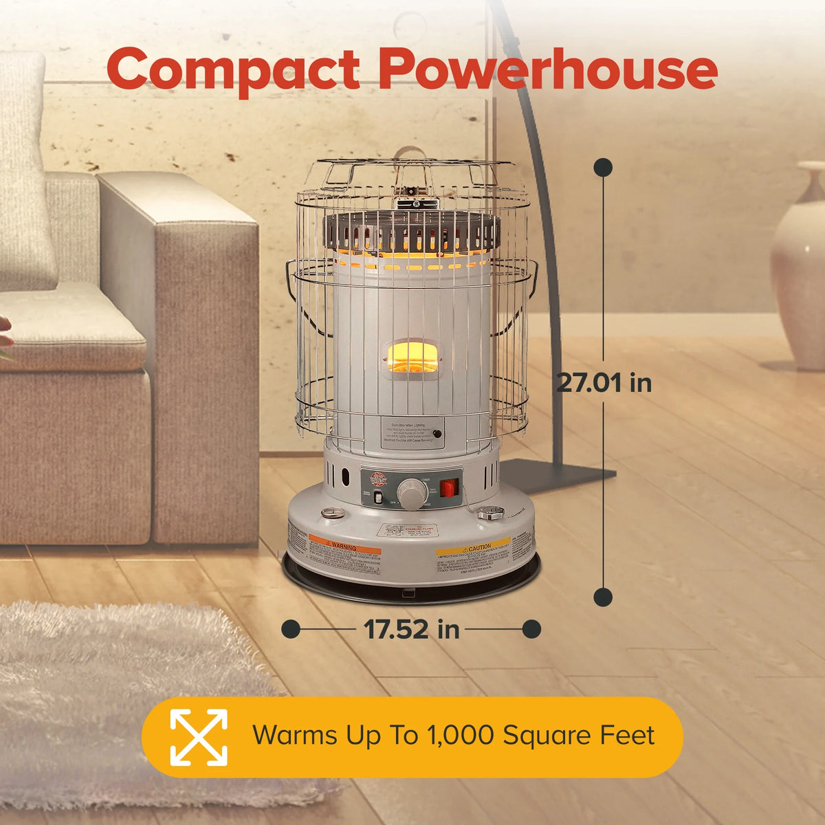 Duraheat World Marketing 23,000-BTU Convection Heat Indoor Kerosene Heater KW-24G