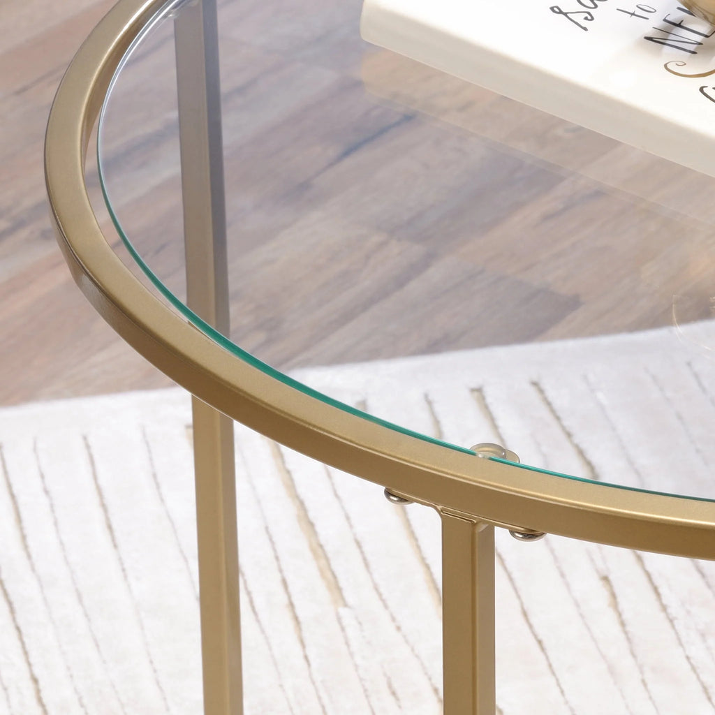Better Homes & Gardens Nola Side Table, Gold Finish
