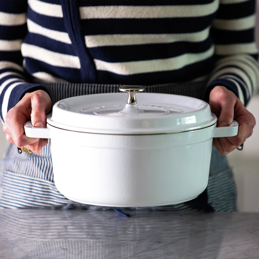 Staub Cast Iron 4-qt Round Cocotte - Matte Black