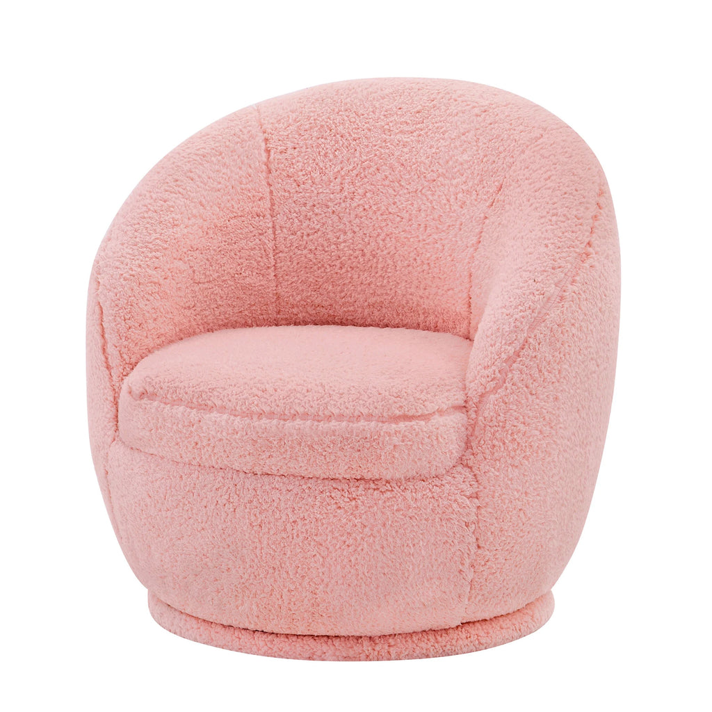 Better Homes & Gardens Mira Kids Swivel Chair, Cream Faux Shearling