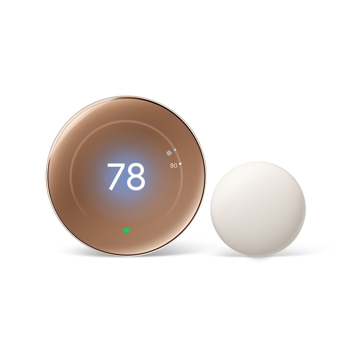 Google Nest Learning Thermostat (4th Gen) with Nest Temperature Sensor (2nd Gen) - Energy-Saving Smart Thermostat with Smart Schedule - Monitors Heating and Cooling System - Polished Obsidian
