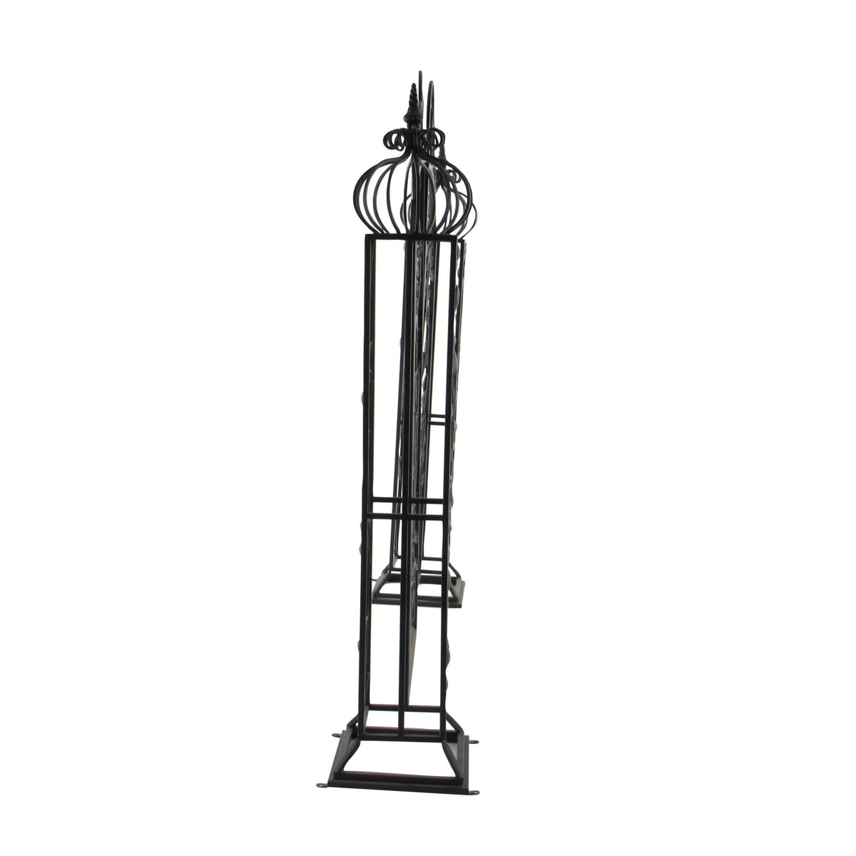 DecMode Traditional Metal Arch with Botanical Design Garden Arbors with Latch Lock Closure, 78"W x 94"H