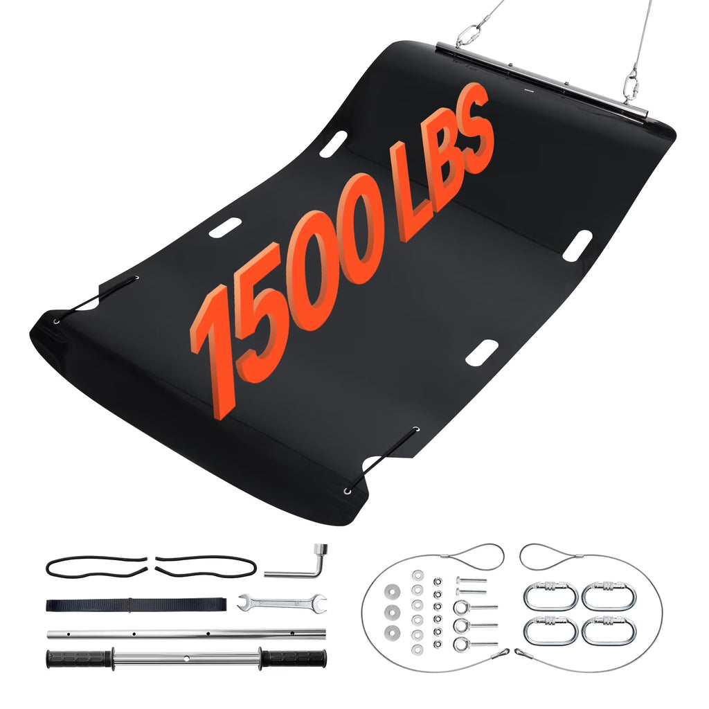 VEVOR Yard Drag Sled, 90 x 46 in, 1500lbs Heavy Duty Utility Sled, HDPE Drag Glider with Ropes & Pull Cables, Hand & Vehicle Use Game Hauler for Firewood Ice Fishing
