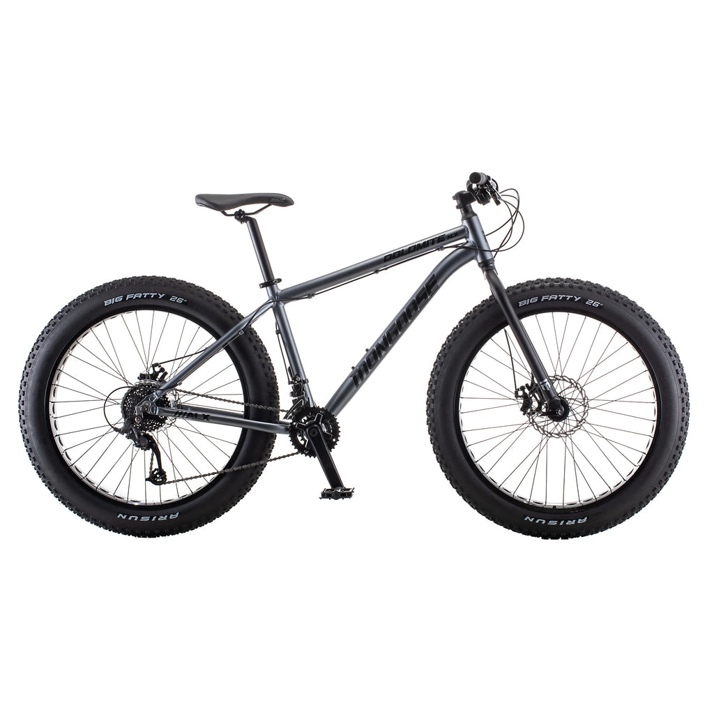 26" Mongoose Dolomite ALX Unisex Fat Tire Mountain Bike, Gray, Ages 12+