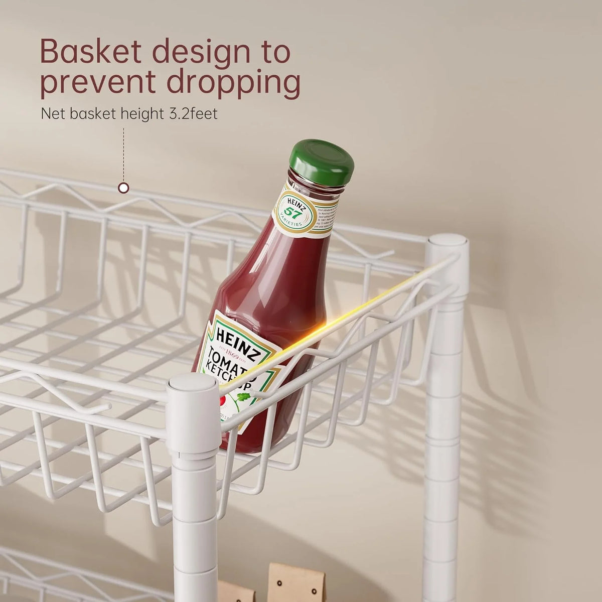 6 Tier Wire Shelving Unit with Wheels Baskets Storage Rack Corner Shelves Adjustable Shelf Closet Bathroom Organizers Metal Pantry Kitchen Garage Laundry Room 13.5" D x 13.5" W x 63" H Silver