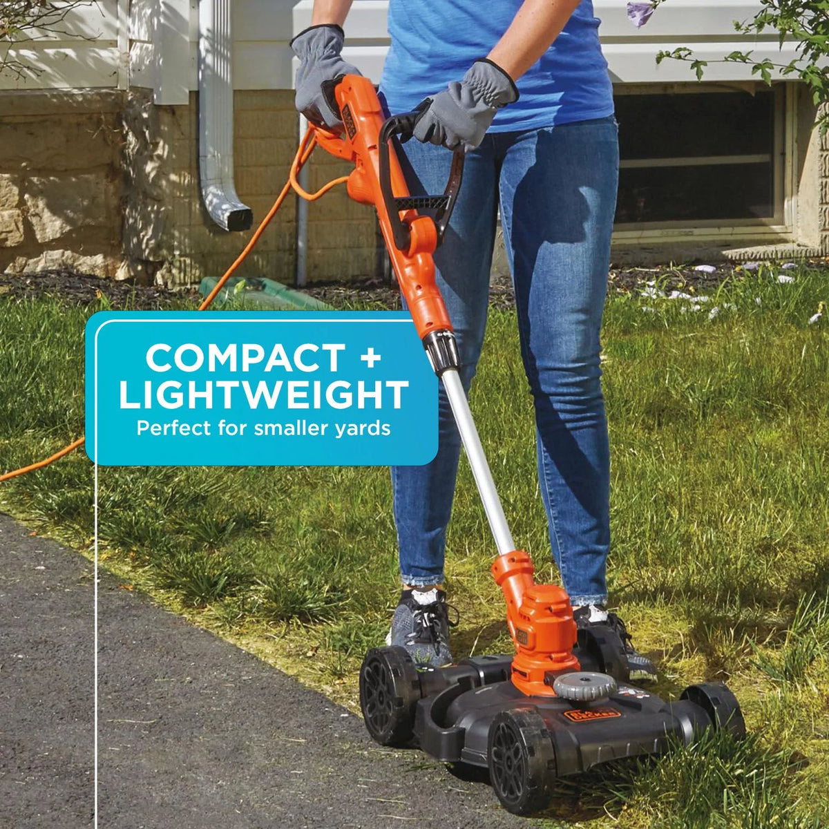 BLACK+DECKER  3-In-1 Electric Walk-Behind Mower, Trimmer, Edger, (BESTA512CM)