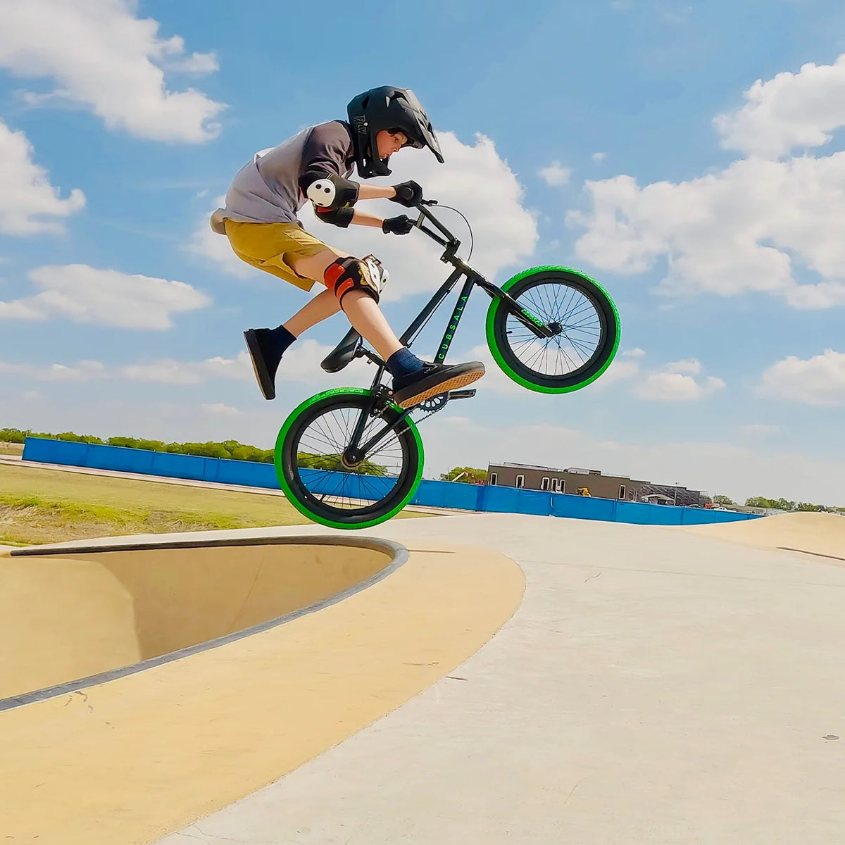 cubsala 20 in Freestyle BMX Kids Bike for Age 6-14 Years Old Boys Girls , Black & Green