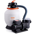 VEVOR Sand Filter Pump for Above Ground Pools,14-inch, 3000 GPH, 3/4 HP Swimming Pool Pumps System & Filters Combo Set with 6-Way Multi-Port Valve & Strainer Basket,for Domestic and Commercial Pools