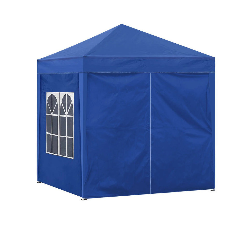Clipop Portable 10x10ft Pop Up Gazebo, Instant Canopy Waterproof Anti-UV Shelter with 4 Side Panels & Carry Bag,Blue