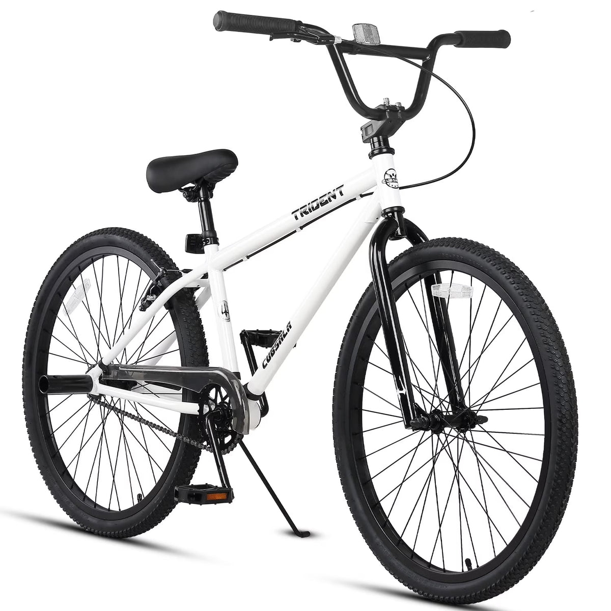 cubsala 24 Inch BMX Race Bike Trident Bicycles Beginner-Level to Advanced Riders with 2 Pegs Trick Cycling and Professional Riding, Black