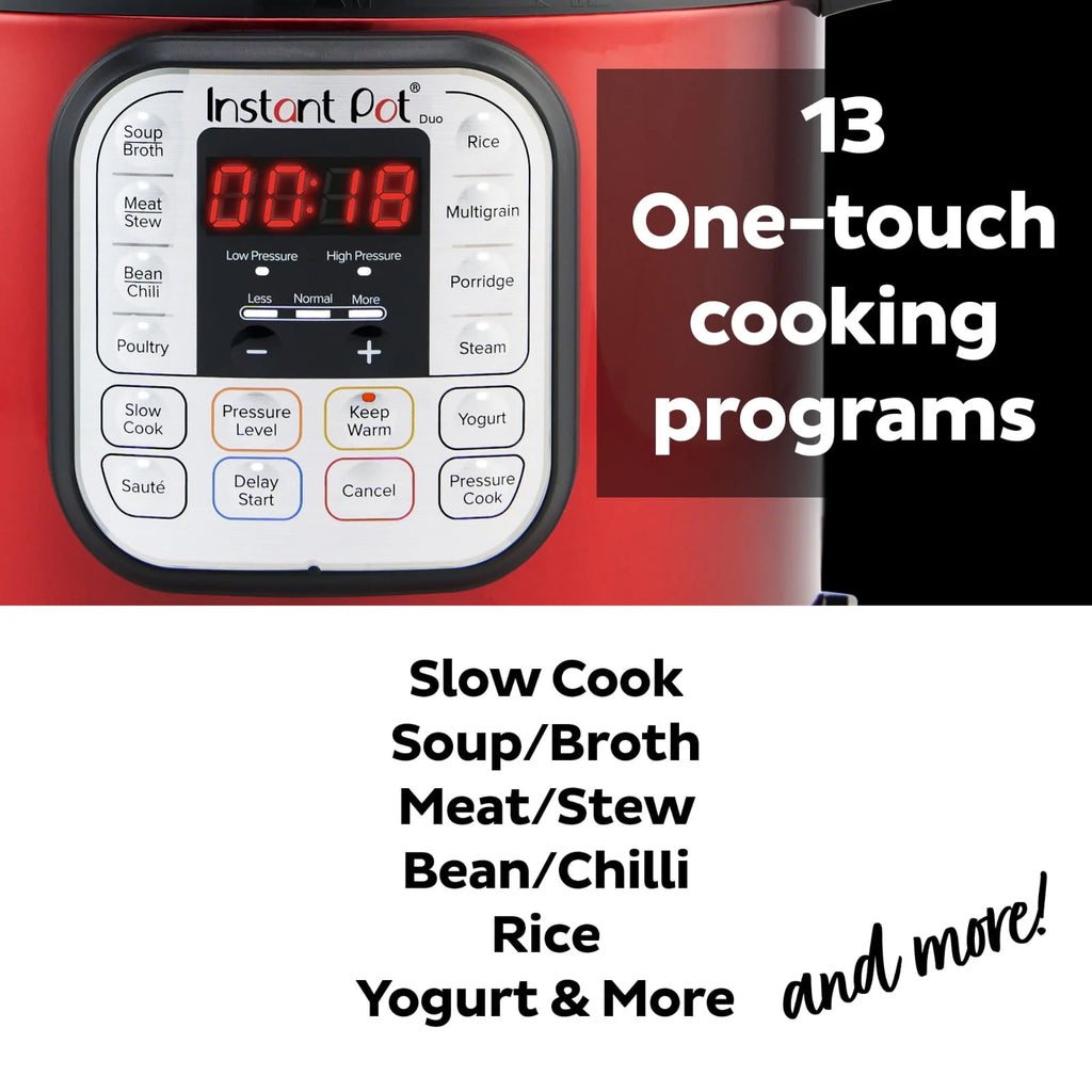 Instant Pot Duo™ 6 Quart Multi-Cooker, Red Stainless Steel