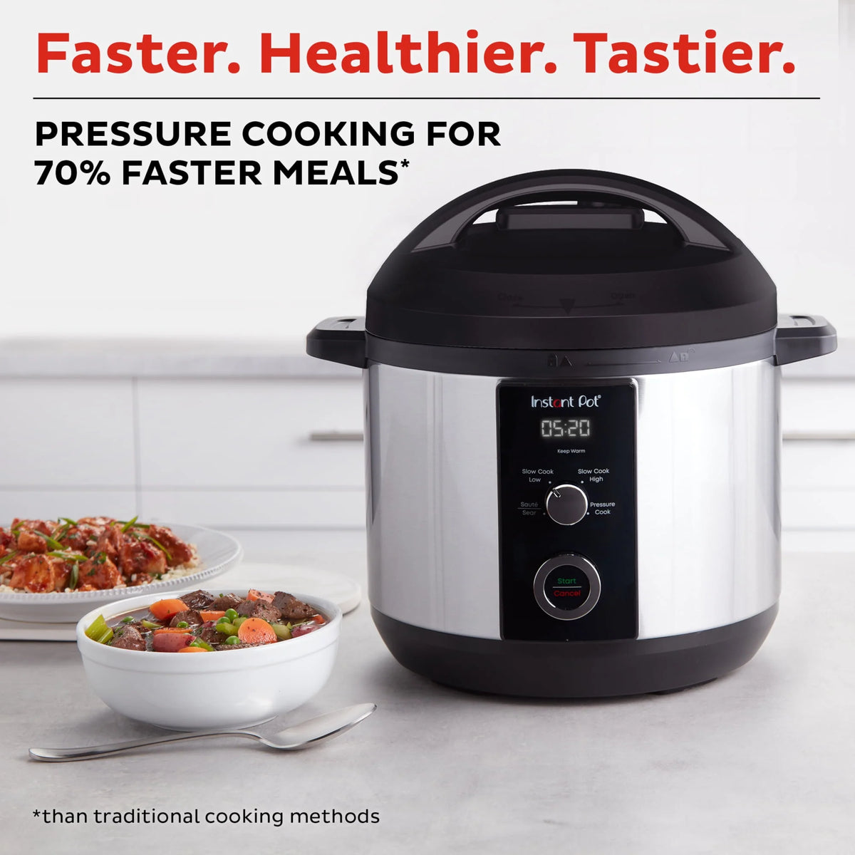 Instant Pot 6QT Easy 3-in-1 Slow Cooker, Pressure Cooker, and Saut Pot