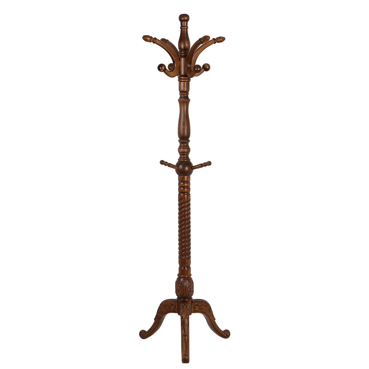 Vintage 79" Coat Tree Stand Heavy Duty Freestanding Clothes Hat Coat Rack Stand with 8 Hooks