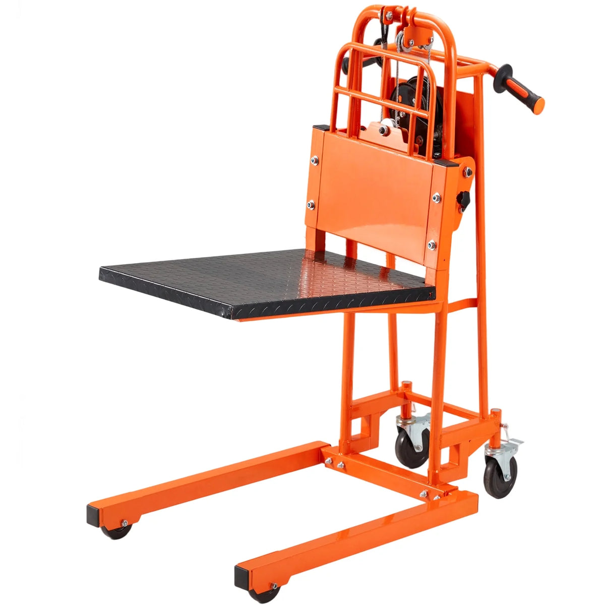 AECOJOY Hydraulic Material Lift Pallet Truck 500 Lbs,Lift Table Cart,32" Max Lift Height Pallet Truck Jack with Lockable Swivel Casters Ideal for Warehouse, Workshop and Garage Use