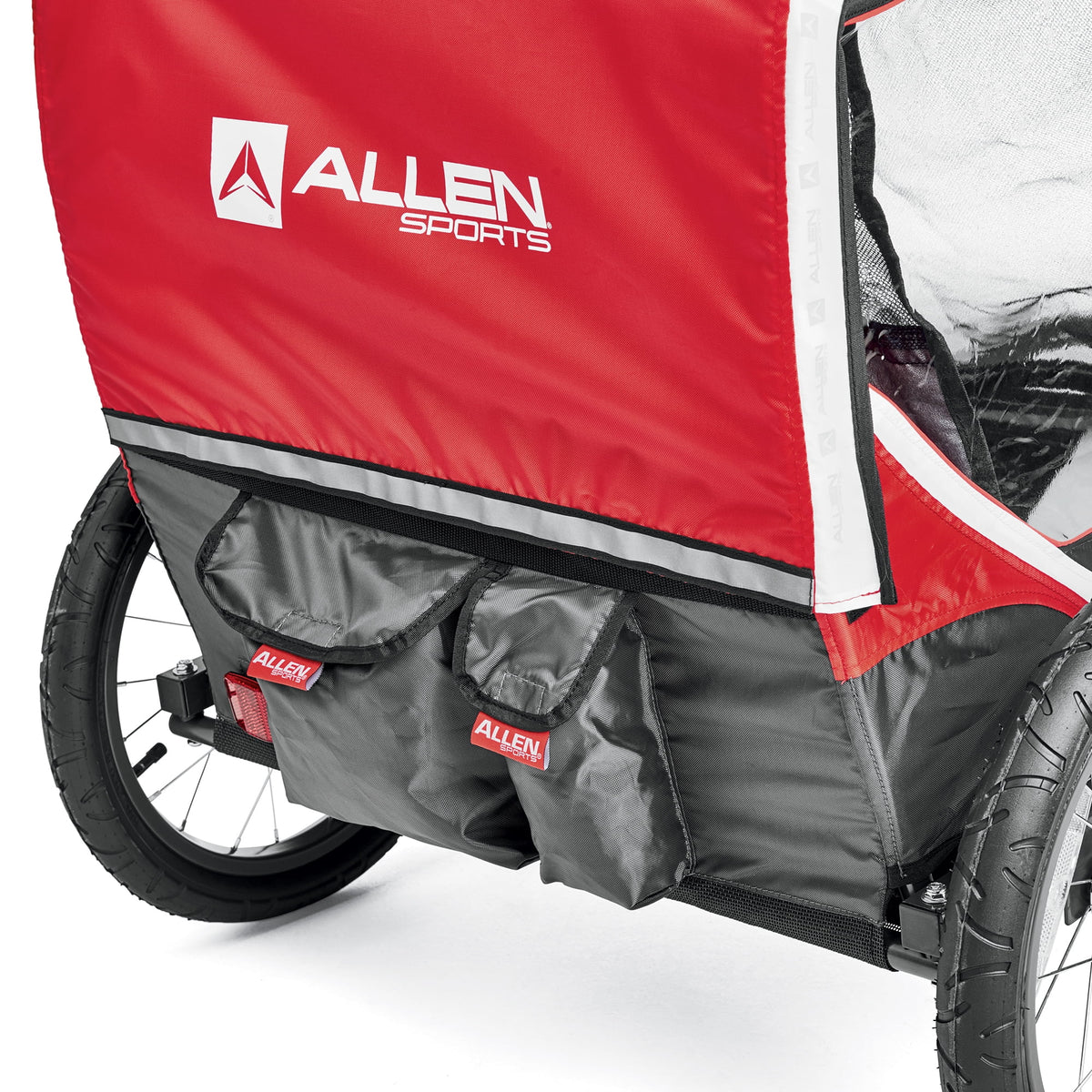 Allen Sports Remolque para Bicicleta Infantil de Dos Ruedas, Rojo