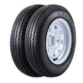 Set of 2 5.30-12 5.30x12 530-12 5.30-12 Trailer Tires with 12" Rims, 5 Lug on 4.5", Load Range C, 6PR