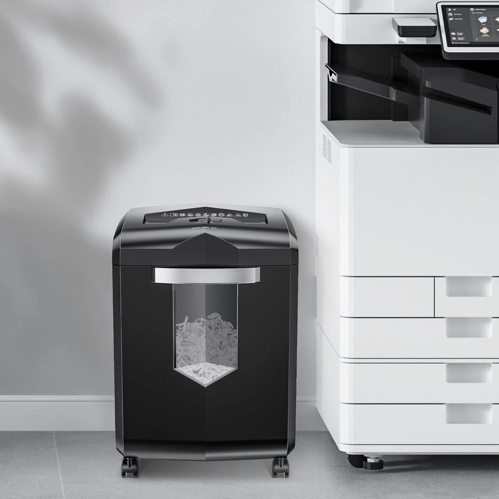 Bonsaii Paper Shredder 18-Sheet Cross-Cut Shredder for Home Office with Wastebasket
