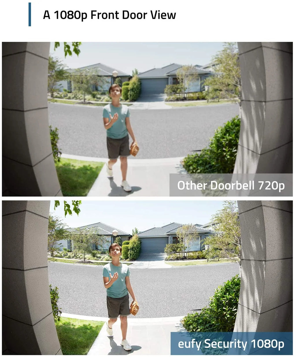 eufy Security Battery Video Doorbell C210 Kit, 1080p, No Subscription, Wi-Fi, 120-Day Battery Life, AI Detection, 2-Way Audio, Remote Monitoring