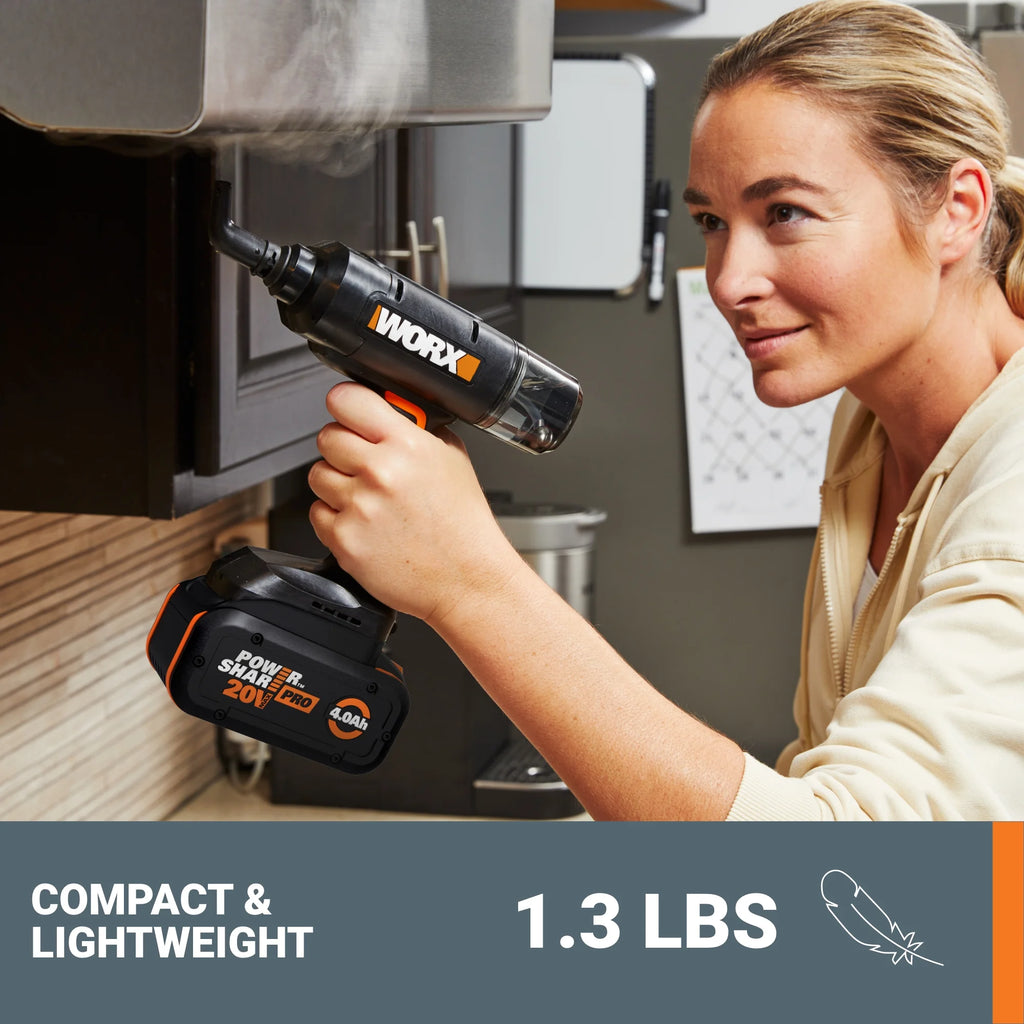 Worx WX770L 20V SteamStorm Battery Powered Cordless Handheld Steam Cleaner