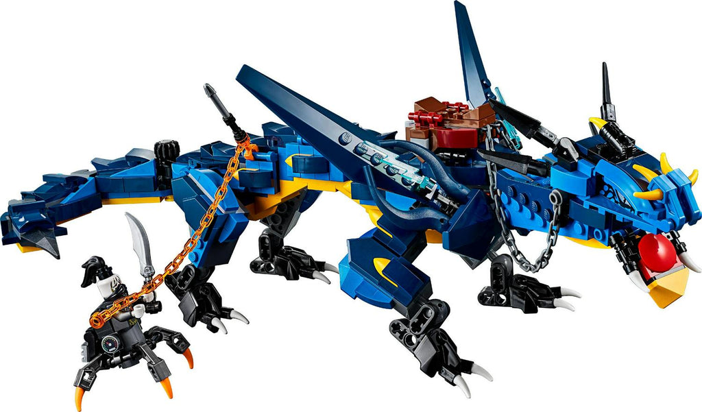 LEGO NINJAGO Masters of Spinjitzu: Stormbringer 70652 Ninja Toy Building Kit with Blue Dragon Model for Kids. Best Playset Gift for Boys (493 Piece)
