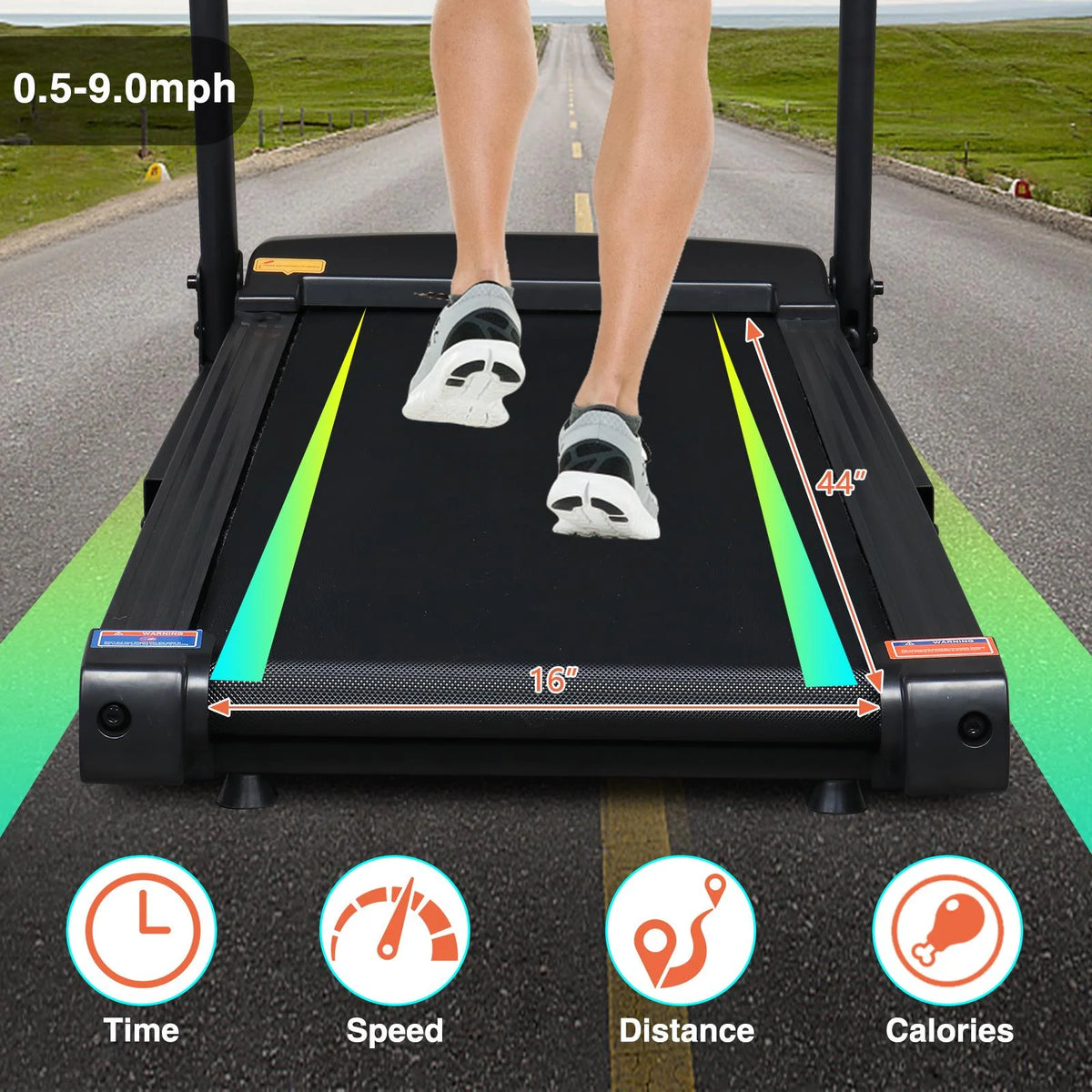 Ktaxon Folding Electric Treadmill, Walking Jogging Home Fitness Machine