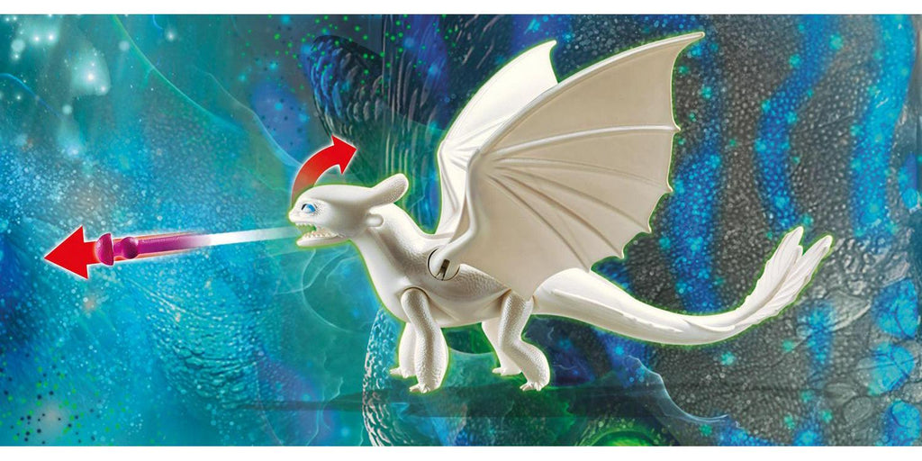 PLAYMOBIL How to Train Your Dragon III Light Fury with Baby Dragon and Children Action Figure Sets
