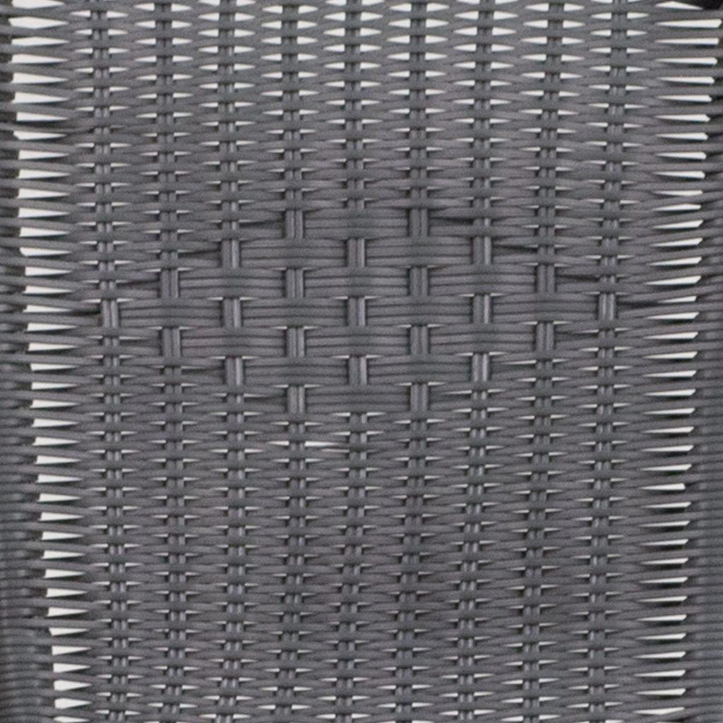 Emma + Oliver Indoor/Outdoor Stacking Rattan Restaurant Patio Chairs, Set of 2, Gray