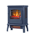 ClassicFlame 17.5"W Infrared Quartz Electric Stove Heater, Insignia Blue