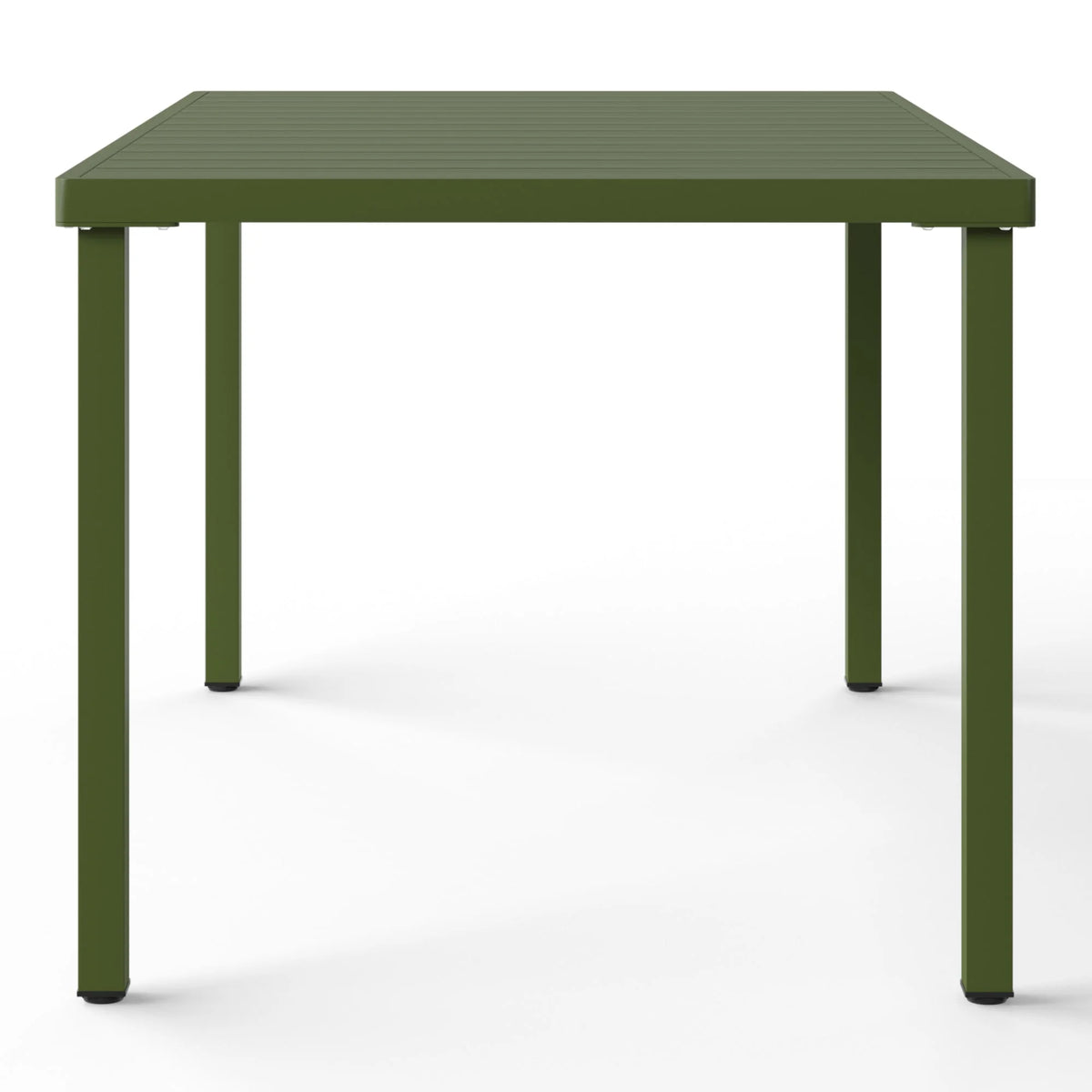 WestinTrends Playa 59" Iron Metal Outdoor Rectangular Patio Dining Table For 6, Olive Green