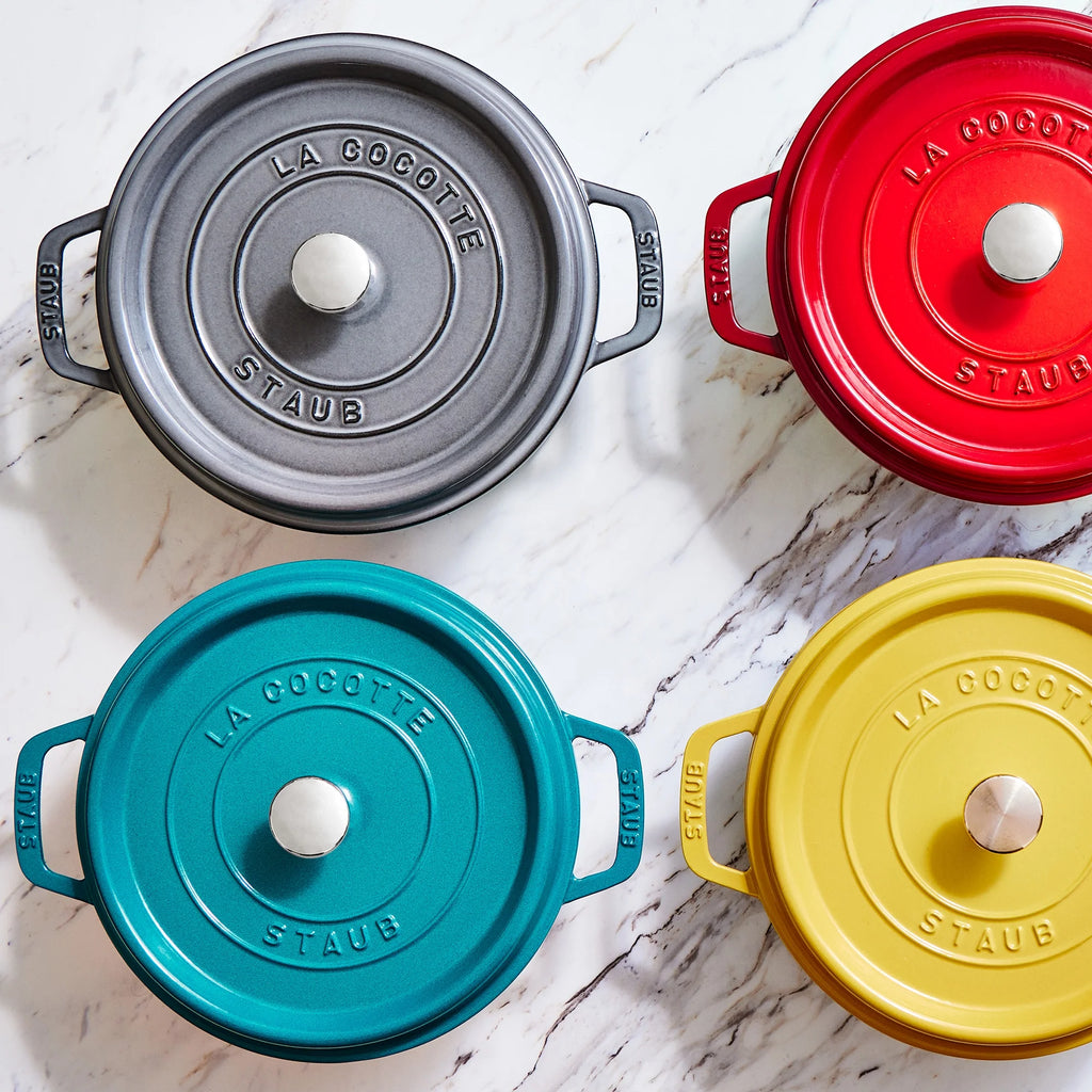 Staub Cast Iron 4-qt Round Cocotte - Matte Black