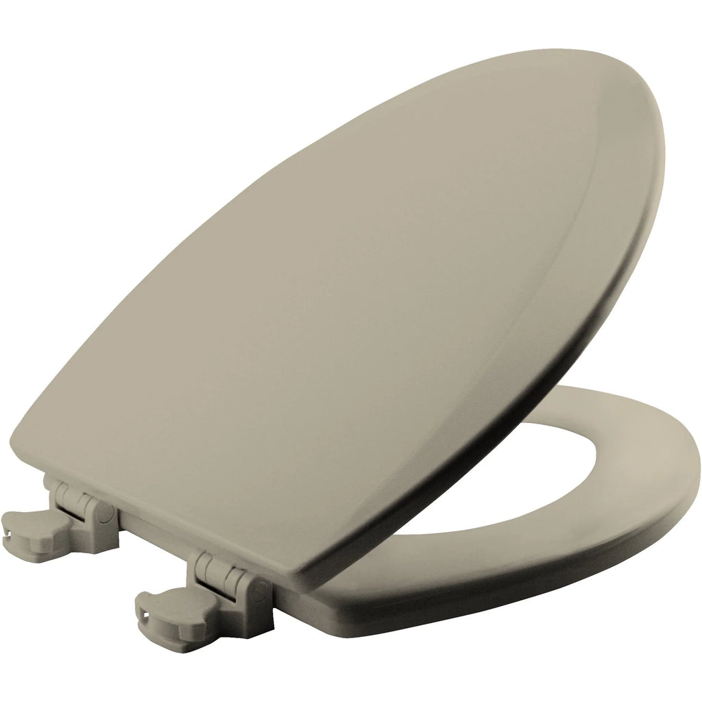 Bemis Elongated Enameled Wood Toilet Seat in White with Easy?Clean? Hinge