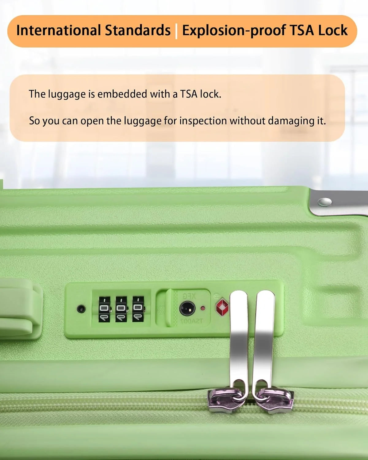 20 Inch Carry On Luggage With Cup Holder & USB Port, Airline Approved TSA-locked Luggage, Lightweight PC Material Travel Suitcase With 360 Spinner Wheel