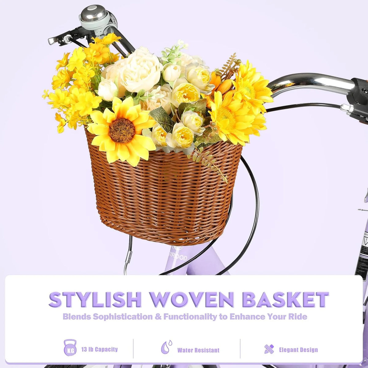 Gaonala 26 inch Womens 7-Speed Pink Cruiser bicycles a versatile family bike and womens beach bikes for urban commutes and leisure