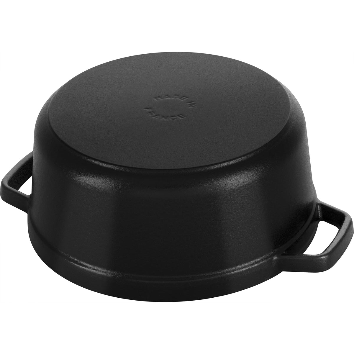 Staub Cast Iron 4-qt Round Cocotte - Matte Black