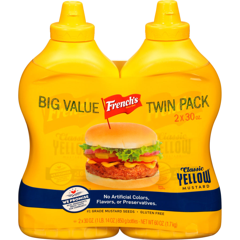 French's, Classic Yellow Mustard, 30 oz, 2-count