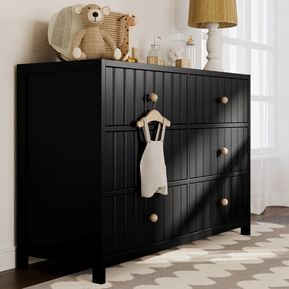 Graco Teddi 6 Drawer Nursery Double Dresser, White