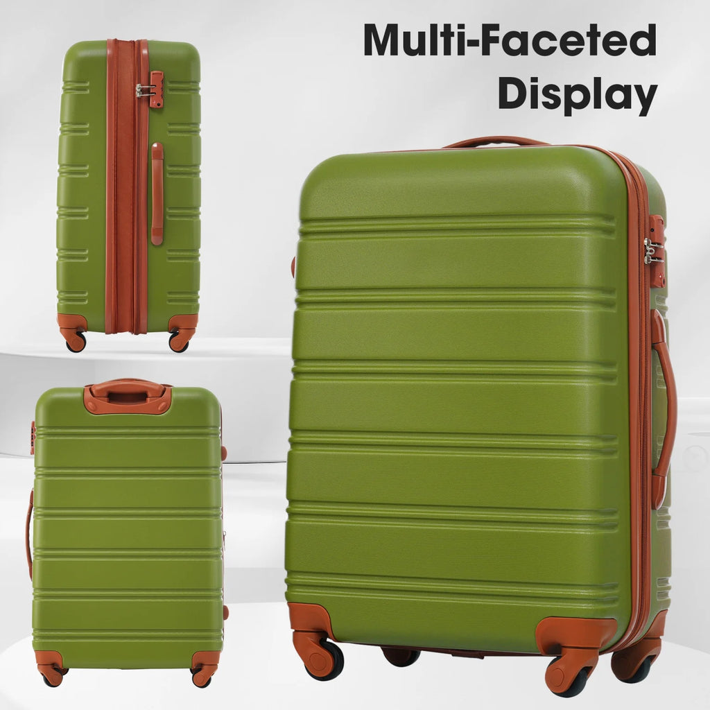 Luggage Sets 3 Piece, Hardside Expandable Ultra Durable PC Lightweight Carry On, Travel Suitcase Set with TSA Lock Spinner Wheels, Multicolor Purple