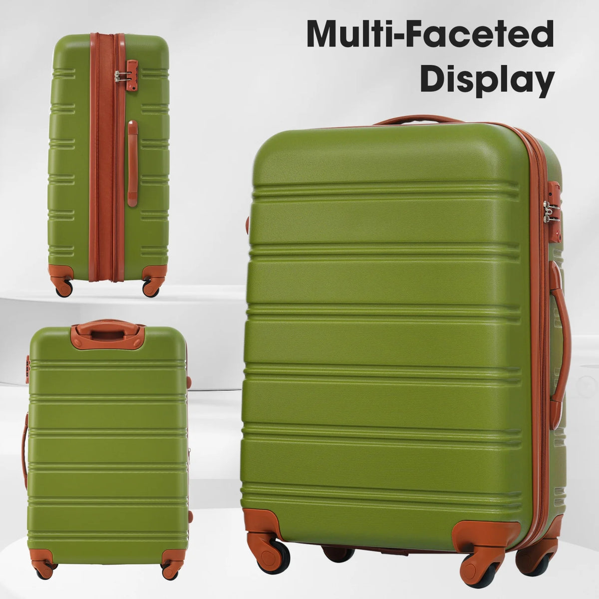Luggage Sets 3 Piece, Hardside Expandable Ultra Durable PC Lightweight Carry On, Travel Suitcase Set with TSA Lock Spinner Wheels, Multicolor Purple