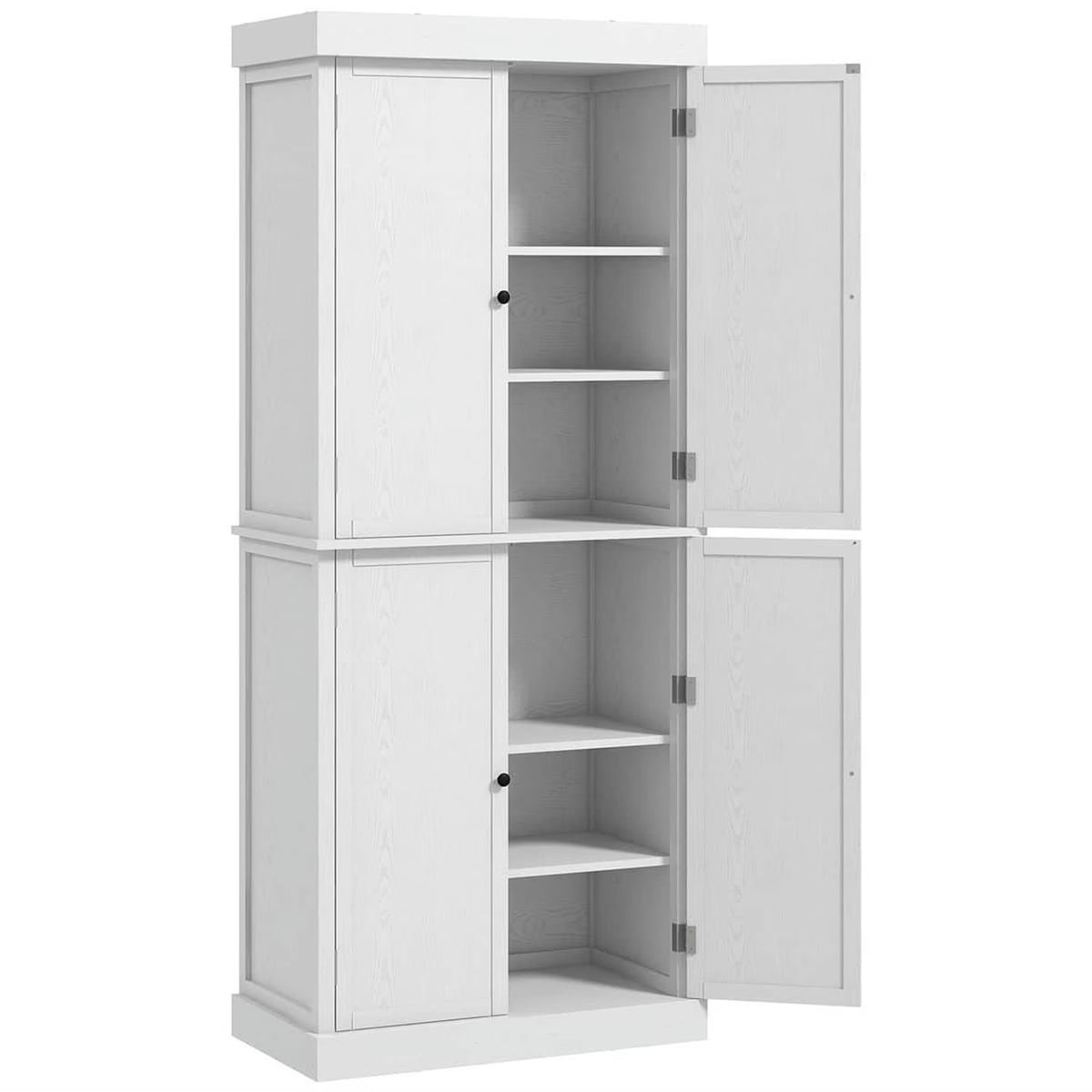 Demi Bonn 72" Large Kitchen Cabinet, Pantry Storage with Doors & Shelves, Freestanding Food Pantry Cabinet, Space-Saving Storage Solution, White