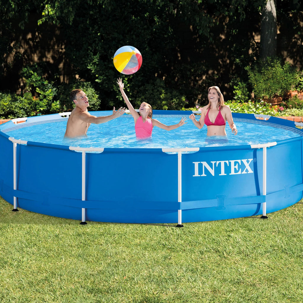 Intex 12'x30" Swimming Pool w/ Pump, Pool Ladder for 42” Wall, & 12’ Cover