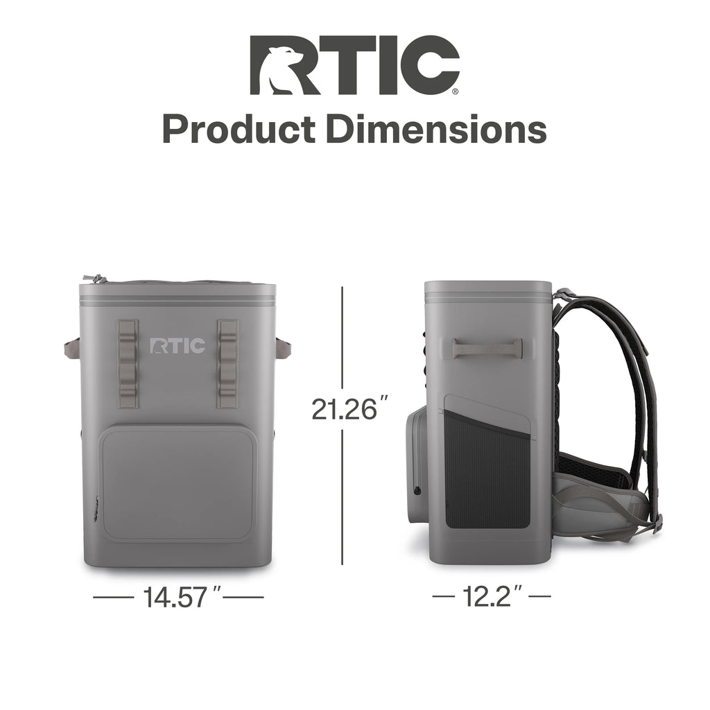RTIC 48 Can Ultra-Tough Backpack Cooler, Leakproof Cooler, Waterproof Zipper, Navy