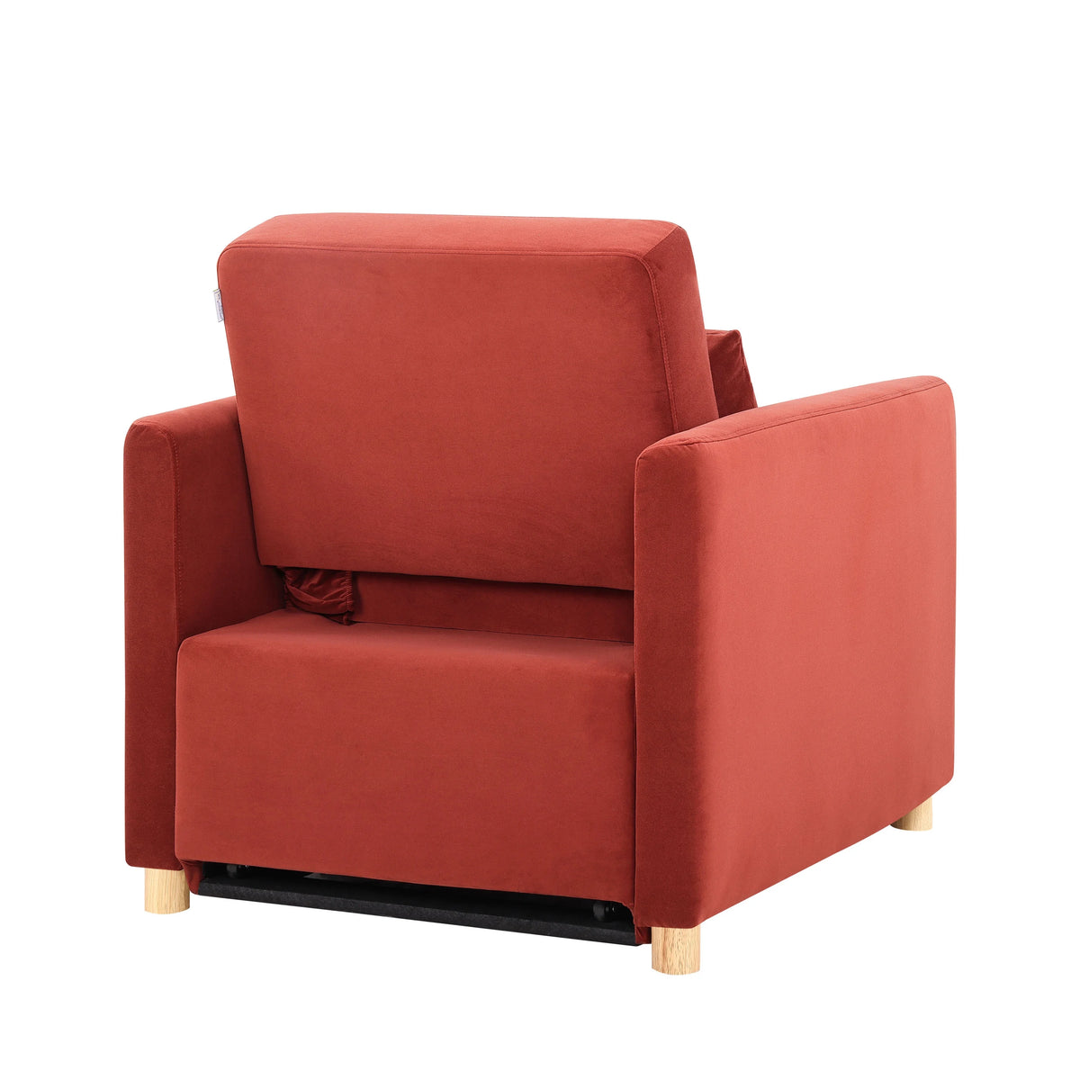 Serta Carly Scandinavian Style Convertible Chair, Ivory Fabric