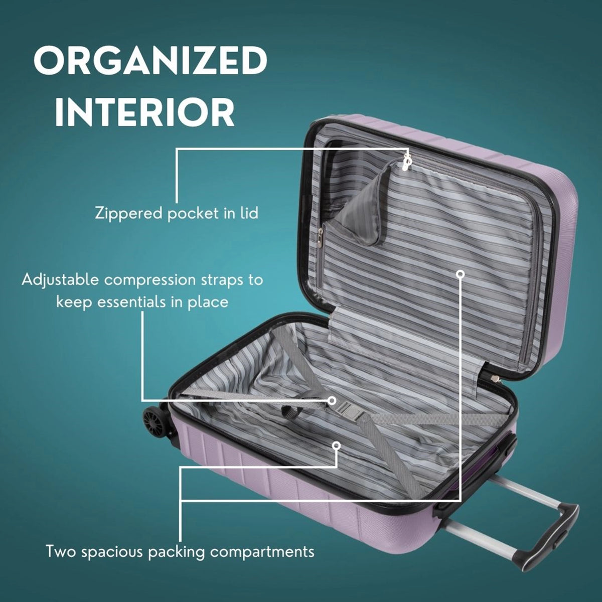 Skyway Luggage Epic 2.0 24" Hardside 8-Wheel Medium Check-In Spinner