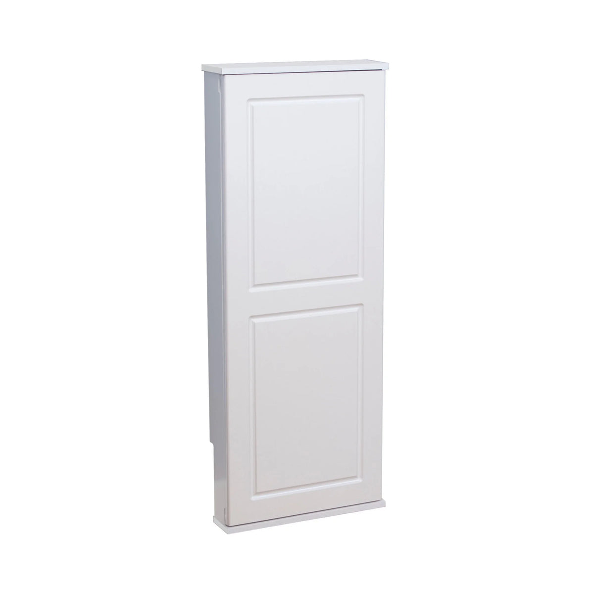 Household Essentials Iron n Fold Wall Ironing Board Cabinet, Built-In Ironing Board, Sturdy MDF, Melamine Cabinet, 7 Height Settings, Mounts Securely to Wall, Includes Pad with Cover, White
