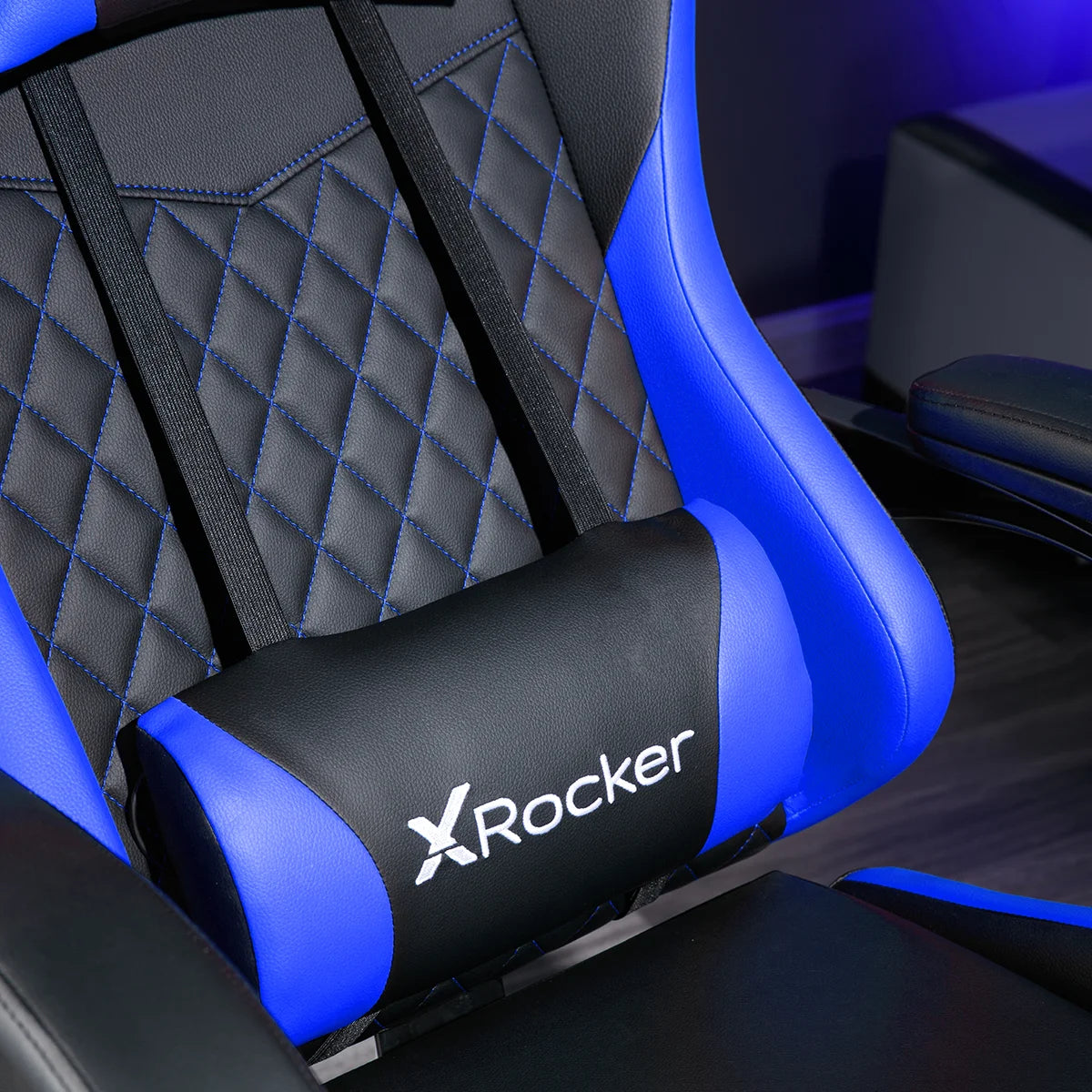 X Rocker Apex PC Gaming Chair with Massage Function and Footrest, Red